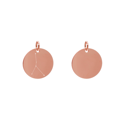 Edelstahlanhänger Rund Roségoldfarbig Anhänger Sternzeichen