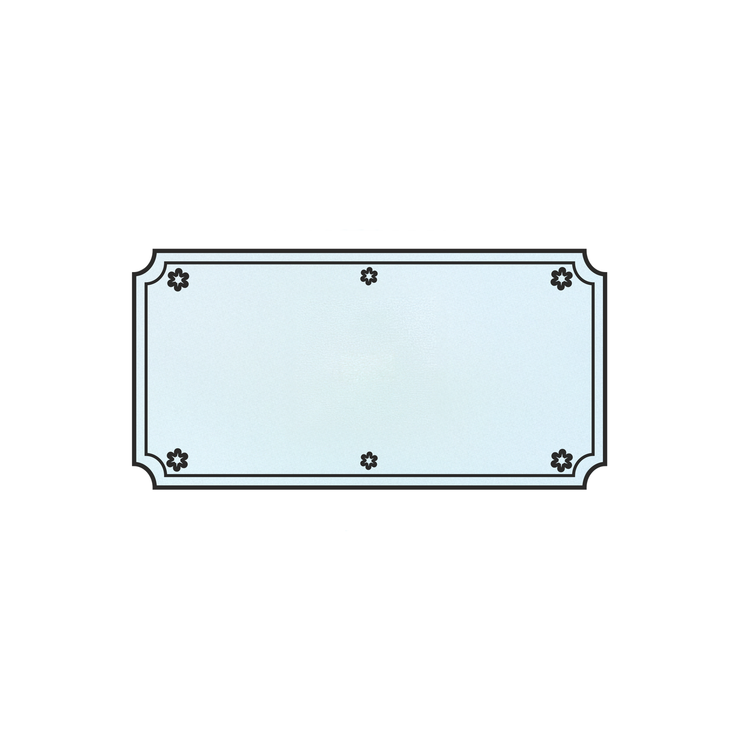 LaserAcryl Türschild Typ A mit Gravur; verschiedene Größen