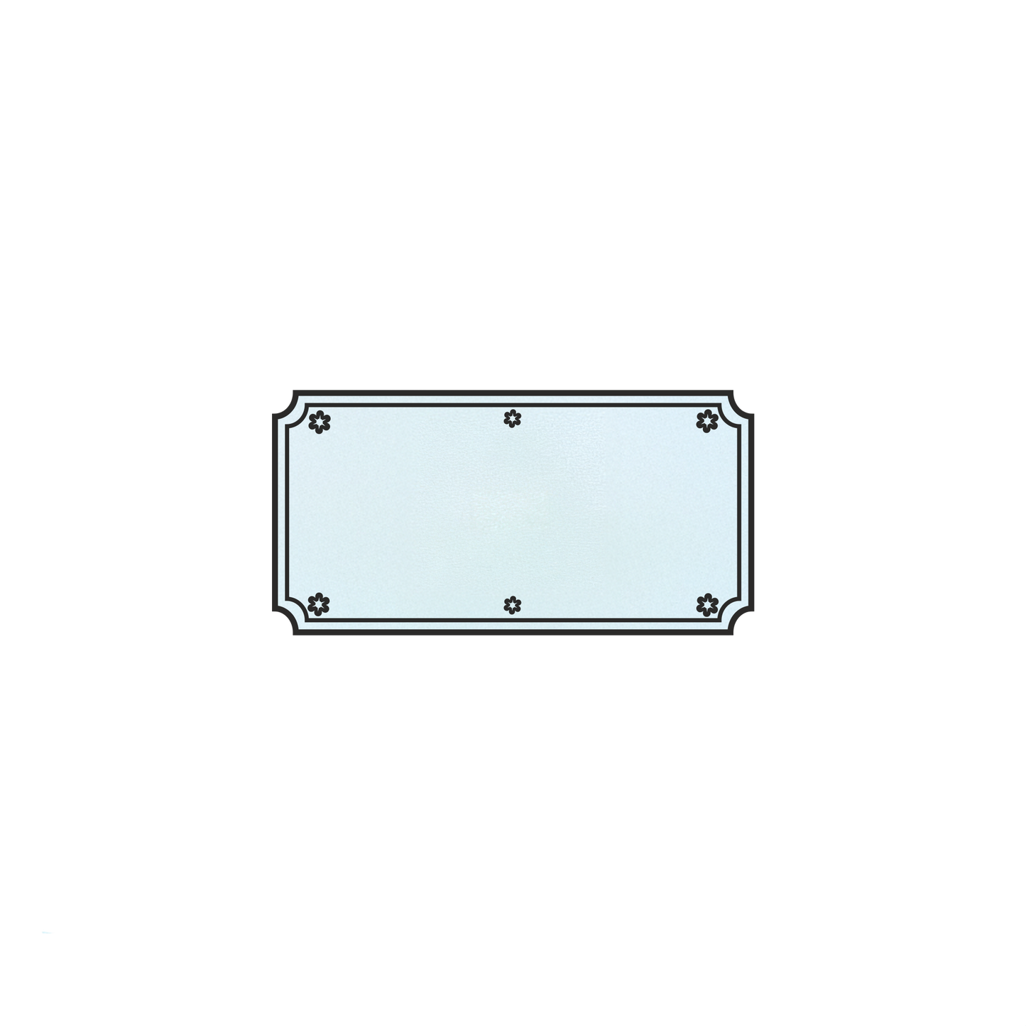 LaserAcryl Türschild Typ A mit Gravur; verschiedene Größen