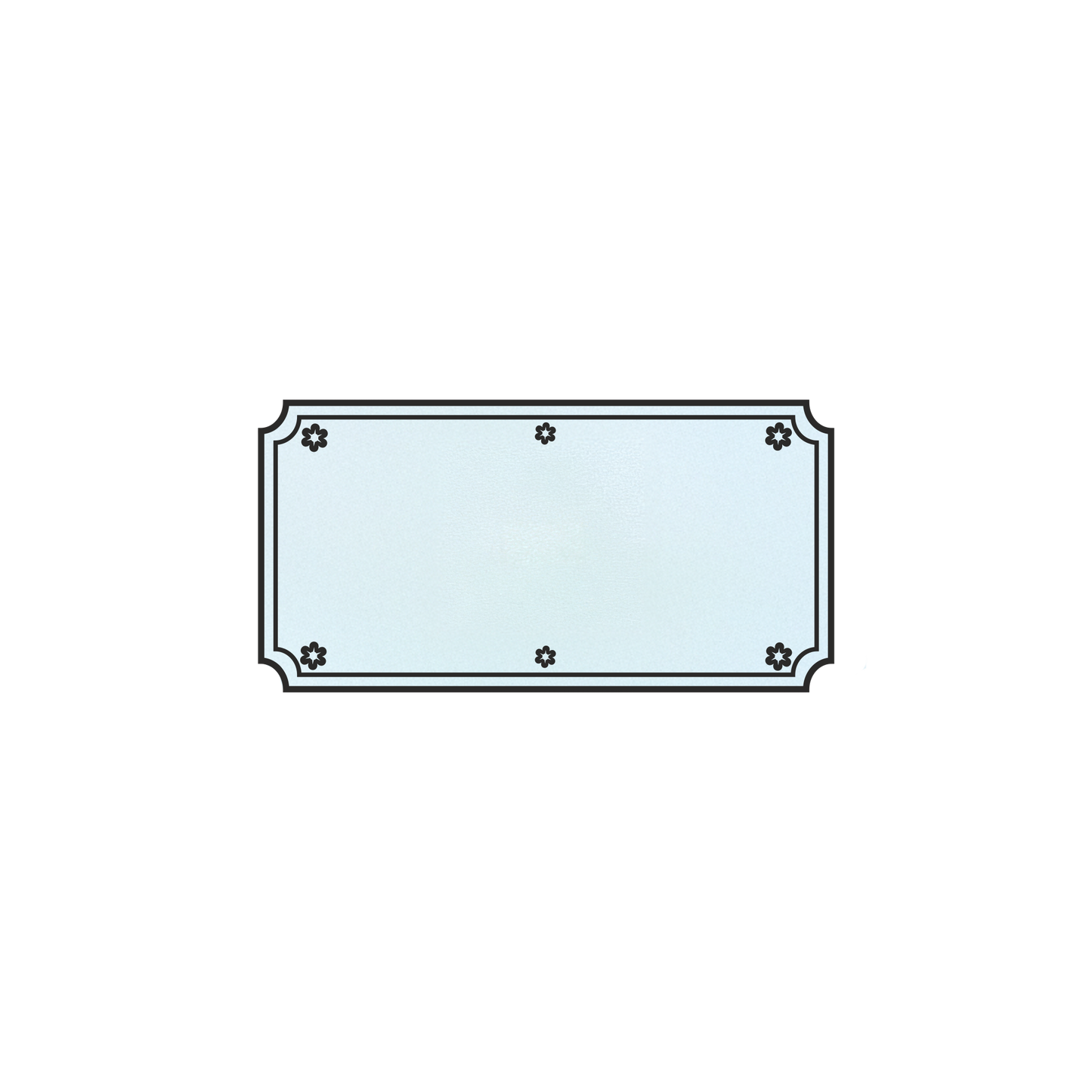 LaserAcryl Türschild Typ A mit Gravur; verschiedene Größen