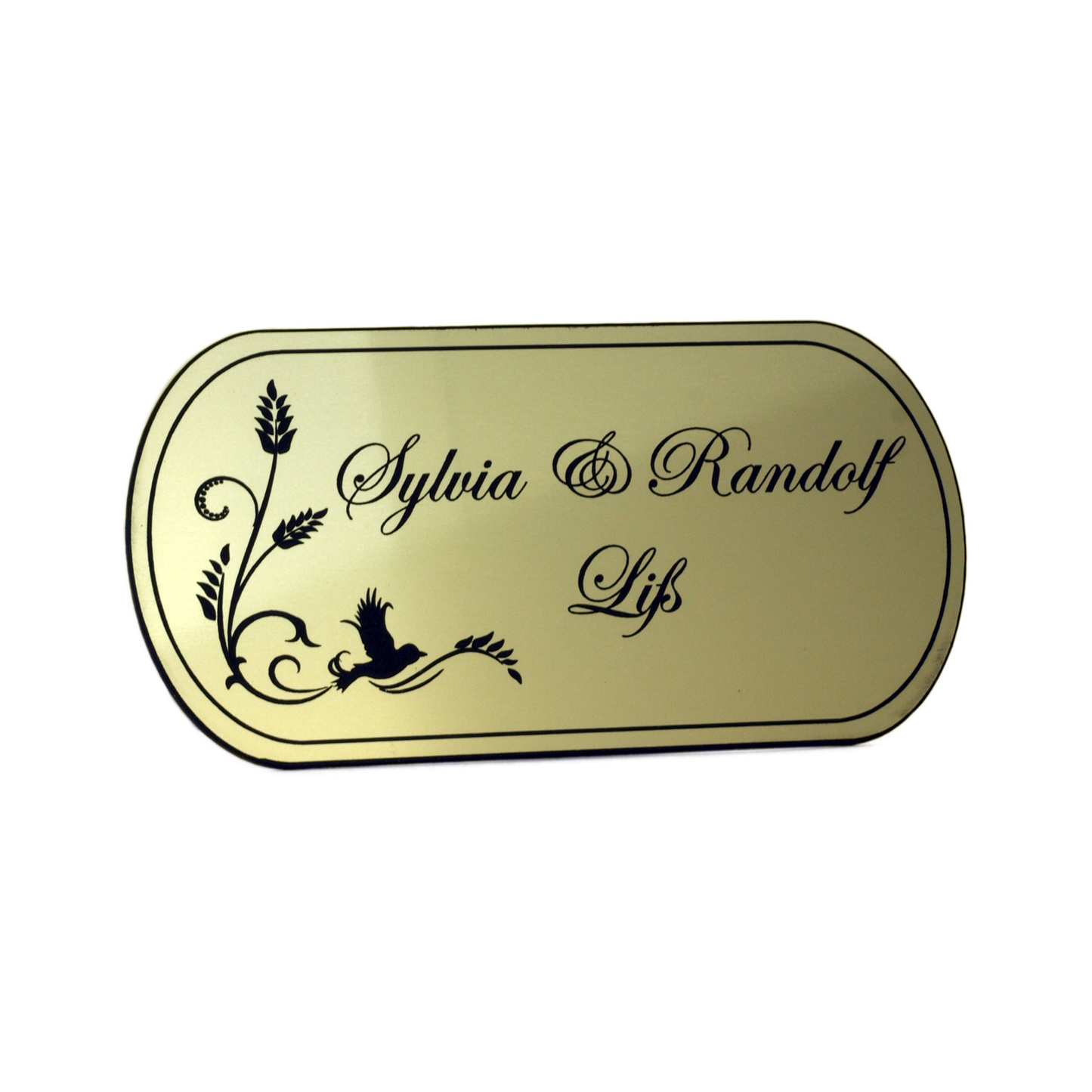 LaserAcryl Türschild Typ B mit Gravur; verschiedene Größen