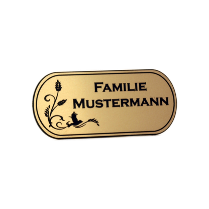 LaserAcryl Türschild Typ B mit Gravur; verschiedene Größen