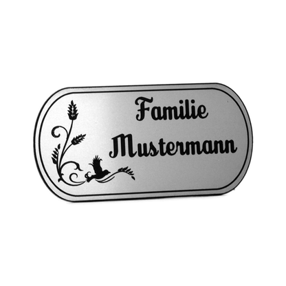 LaserAcryl Türschild Typ B mit Gravur; verschiedene Größen