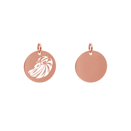 Edelstahlanhänger Rund Roségoldfarbig Anhänger Sternzeichen