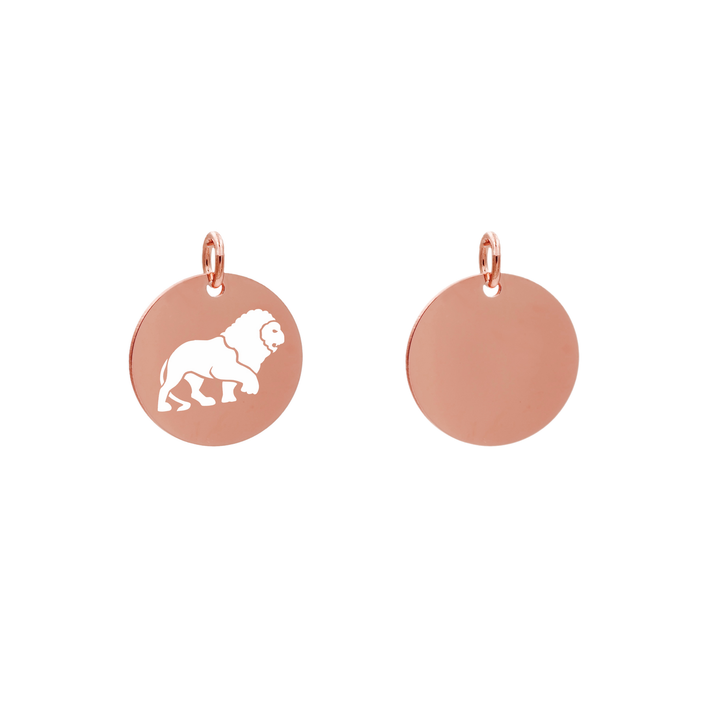 Edelstahlanhänger Rund Roségoldfarbig Anhänger Sternzeichen