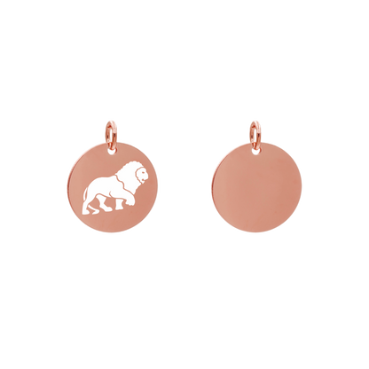 Edelstahlanhänger Rund Roségoldfarbig Anhänger Sternzeichen