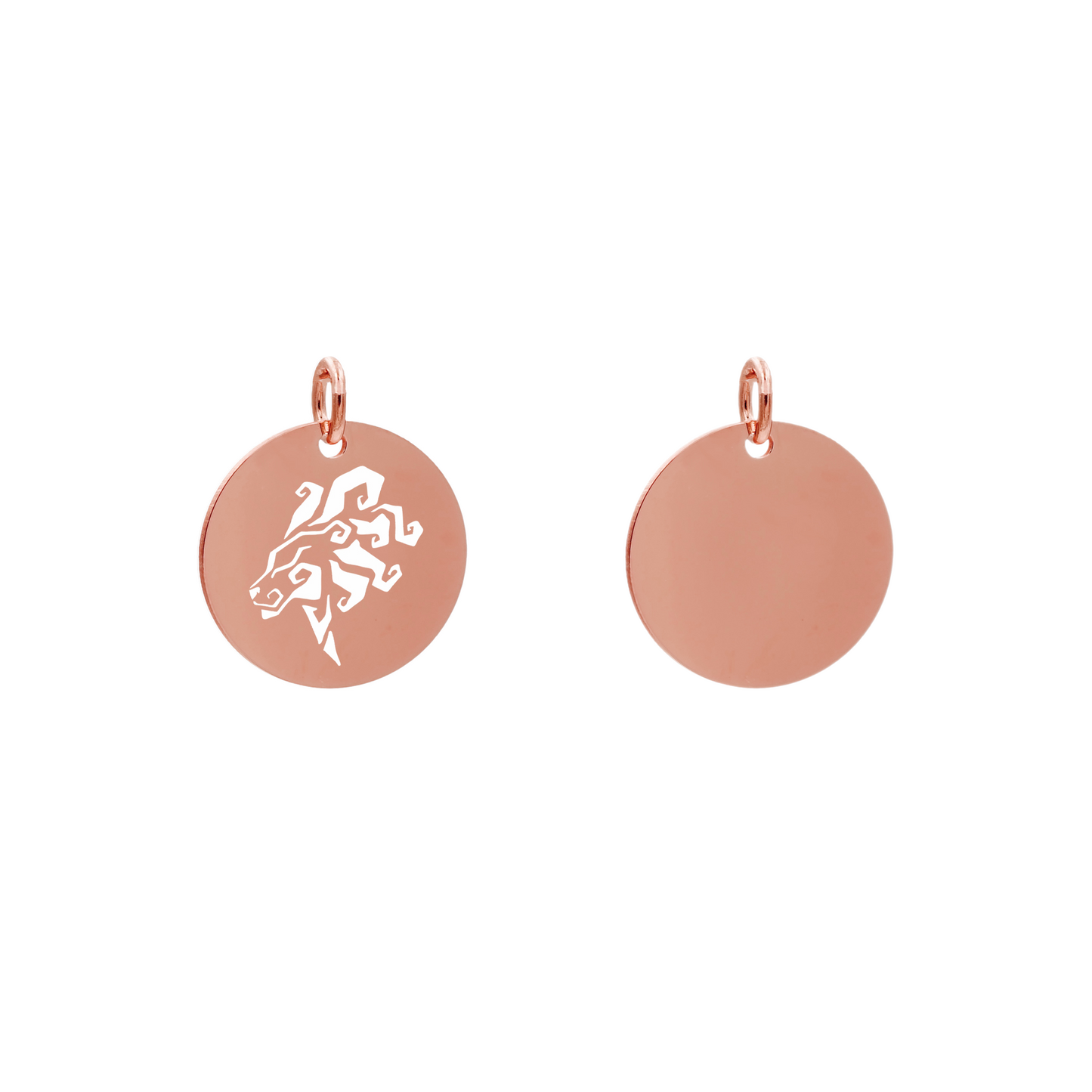 Edelstahlanhänger Rund Roségoldfarbig Anhänger Sternzeichen