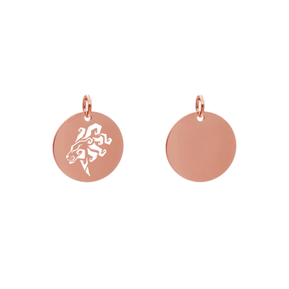 Edelstahlanhänger Rund Roségoldfarbig Anhänger Sternzeichen