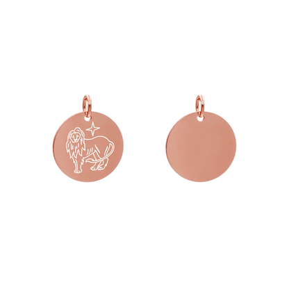 Edelstahlanhänger Rund Roségoldfarbig Anhänger Sternzeichen