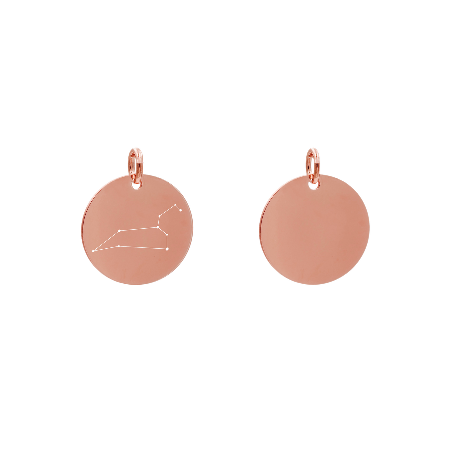 Edelstahlanhänger Rund Roségoldfarbig Anhänger Sternzeichen