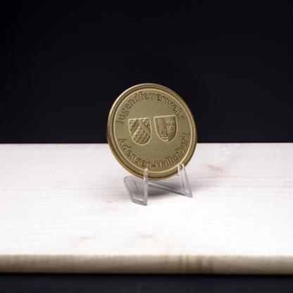 Münze mit Tiefengravur