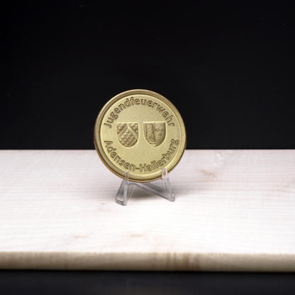 Münze mit Tiefengravur