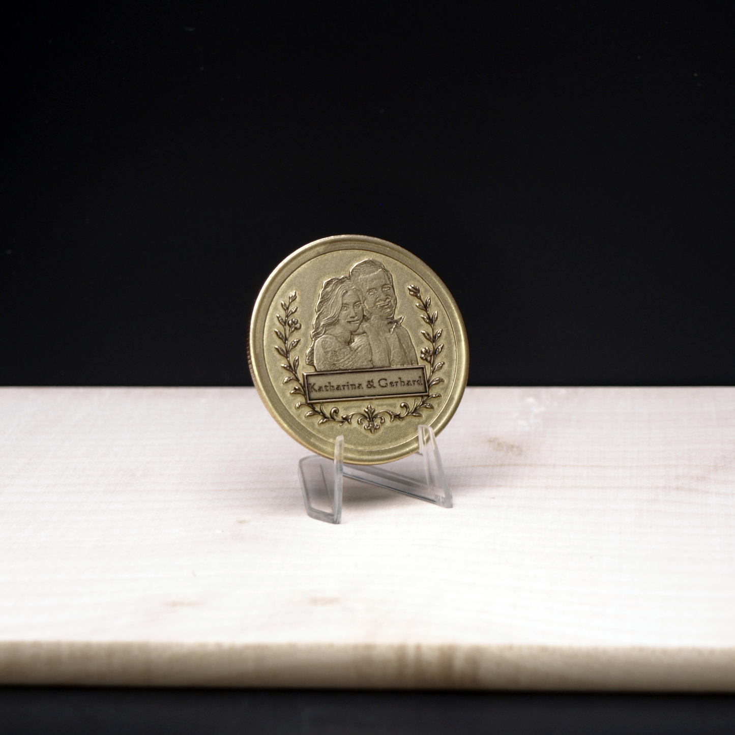 Münze mit Fototiefengravur