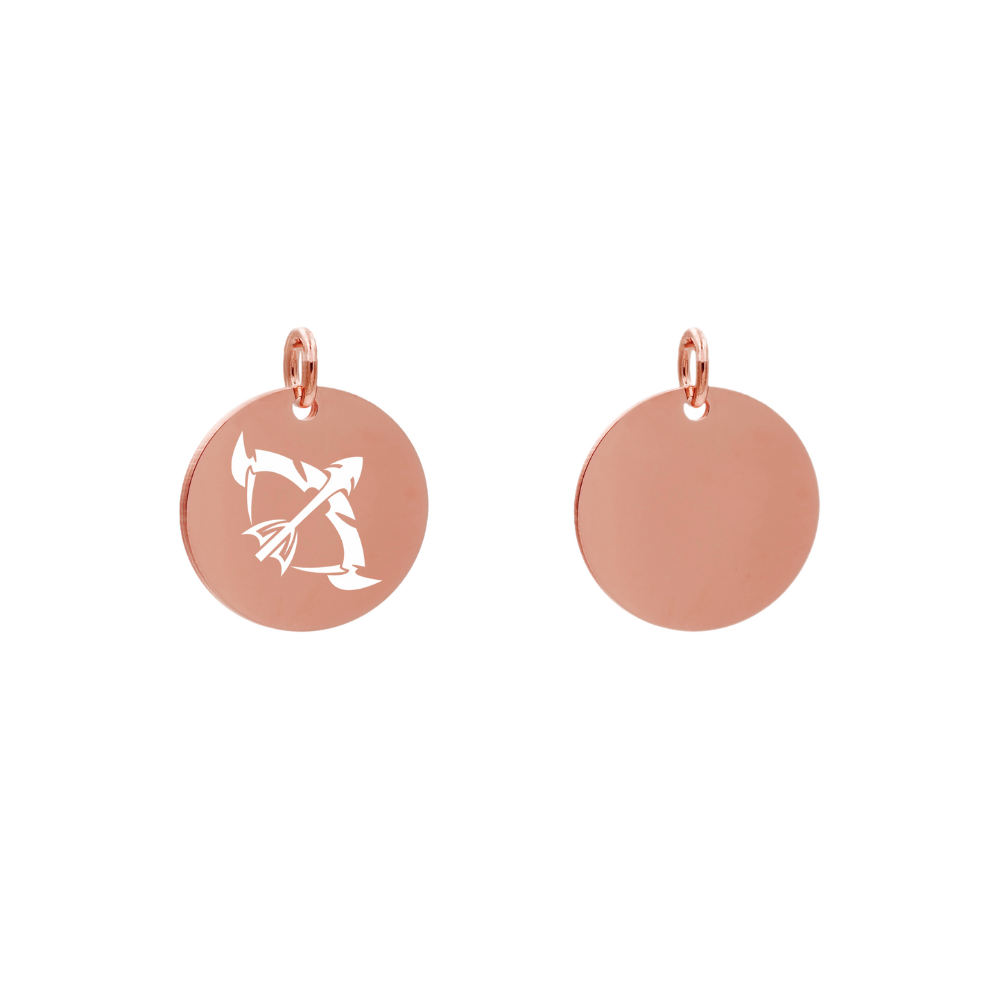 Edelstahlanhänger Rund Roségoldfarbig Anhänger Sternzeichen