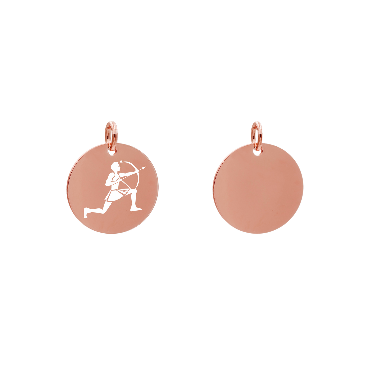 Edelstahlanhänger Rund Roségoldfarbig Anhänger Sternzeichen