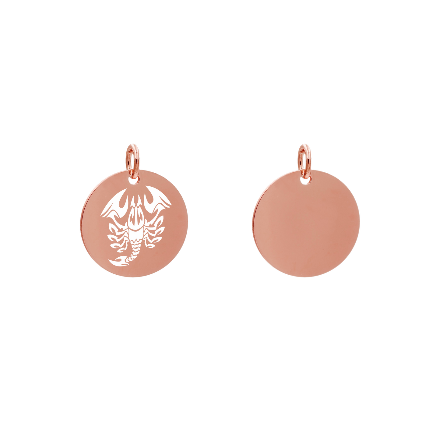 Edelstahlanhänger Rund Roségoldfarbig Anhänger Sternzeichen