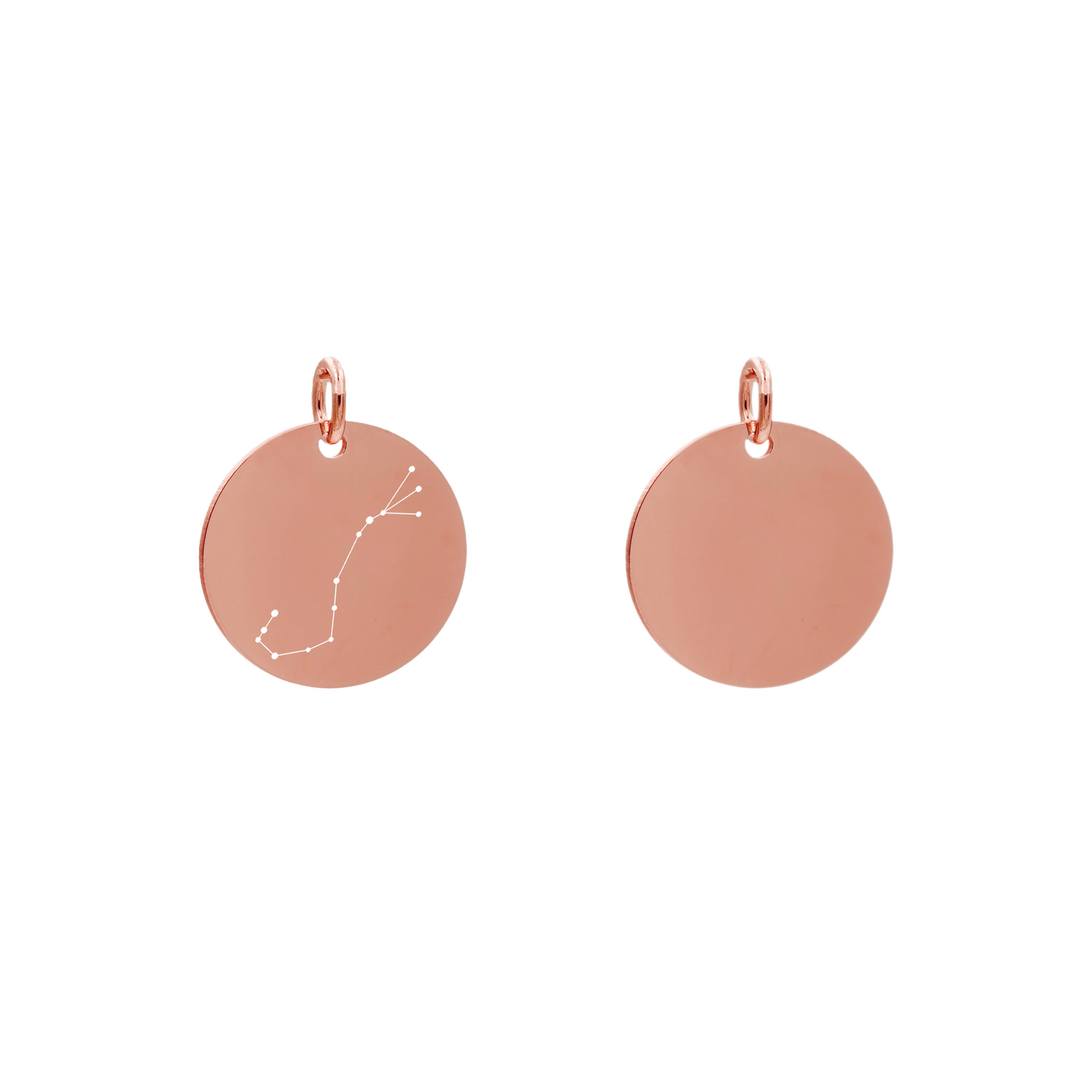 Edelstahlanhänger Rund Roségoldfarbig Anhänger Sternzeichen