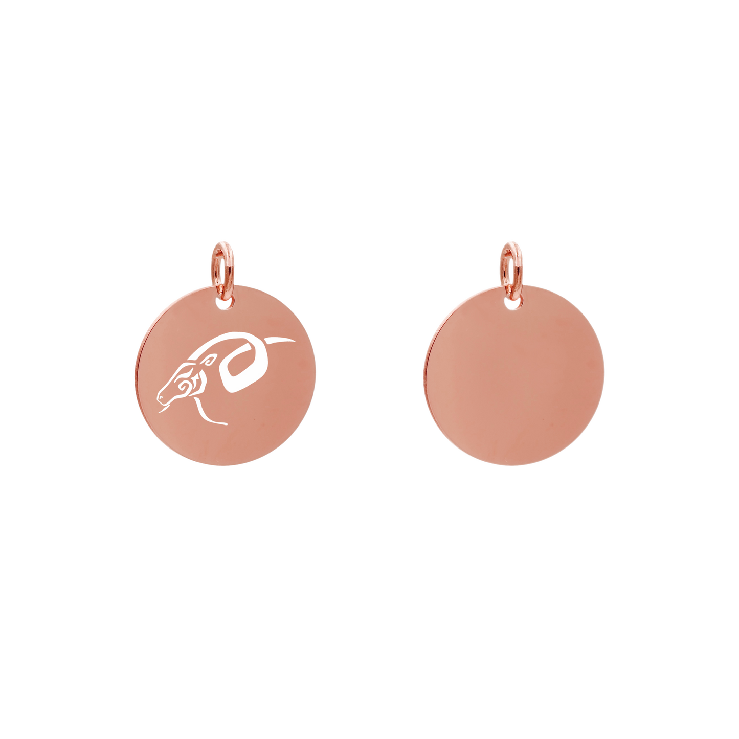 Edelstahlanhänger Rund Roségoldfarbig Anhänger Sternzeichen