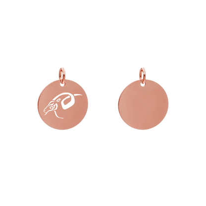 Edelstahlanhänger Rund Roségoldfarbig Anhänger Sternzeichen
