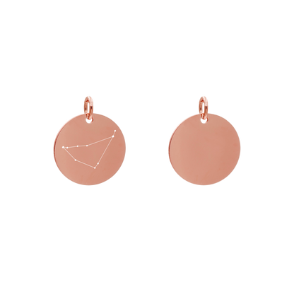 Edelstahlanhänger Rund Roségoldfarbig Anhänger Sternzeichen