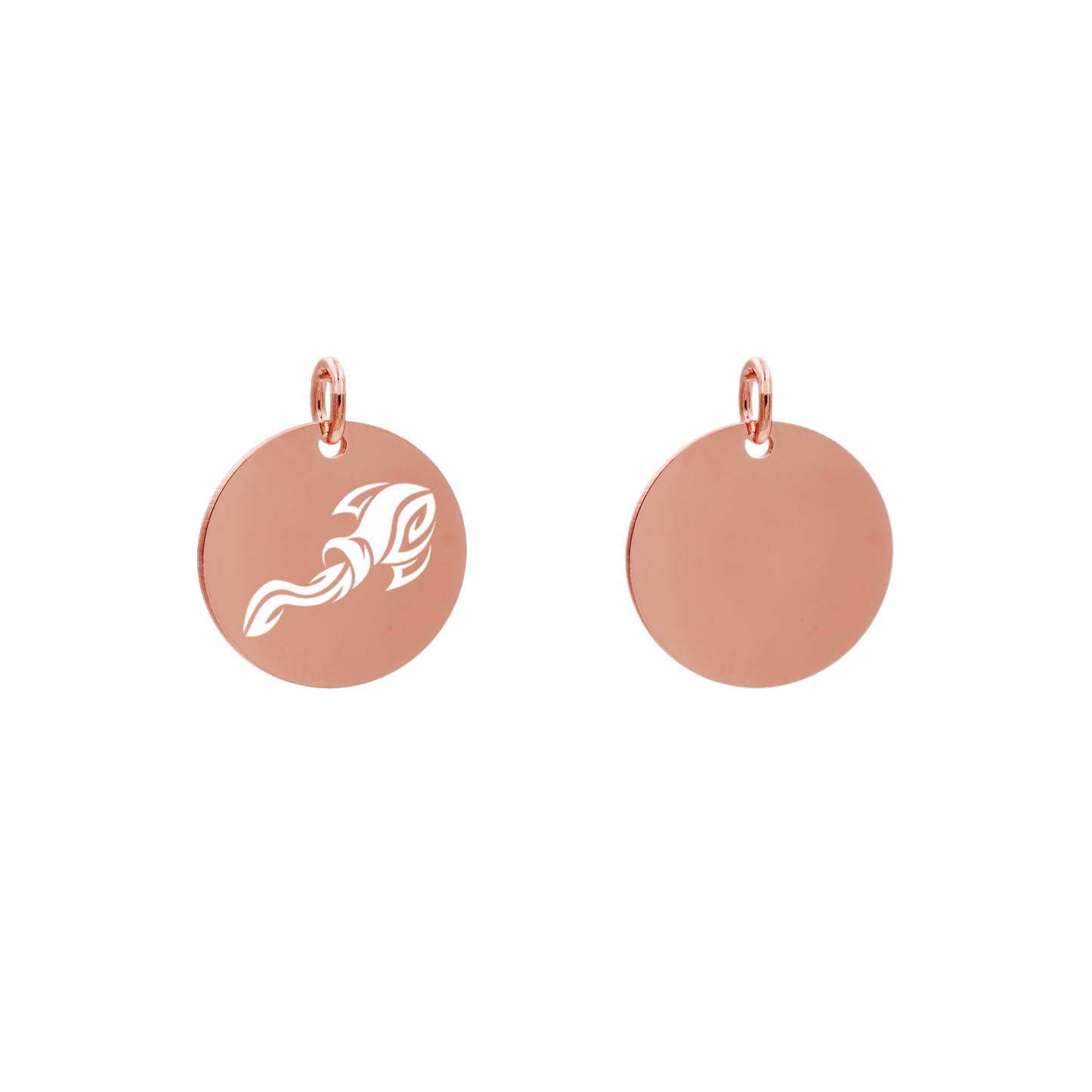 Edelstahlanhänger Rund Roségoldfarbig Anhänger Sternzeichen