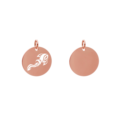 Edelstahlanhänger Rund Roségoldfarbig Anhänger Sternzeichen