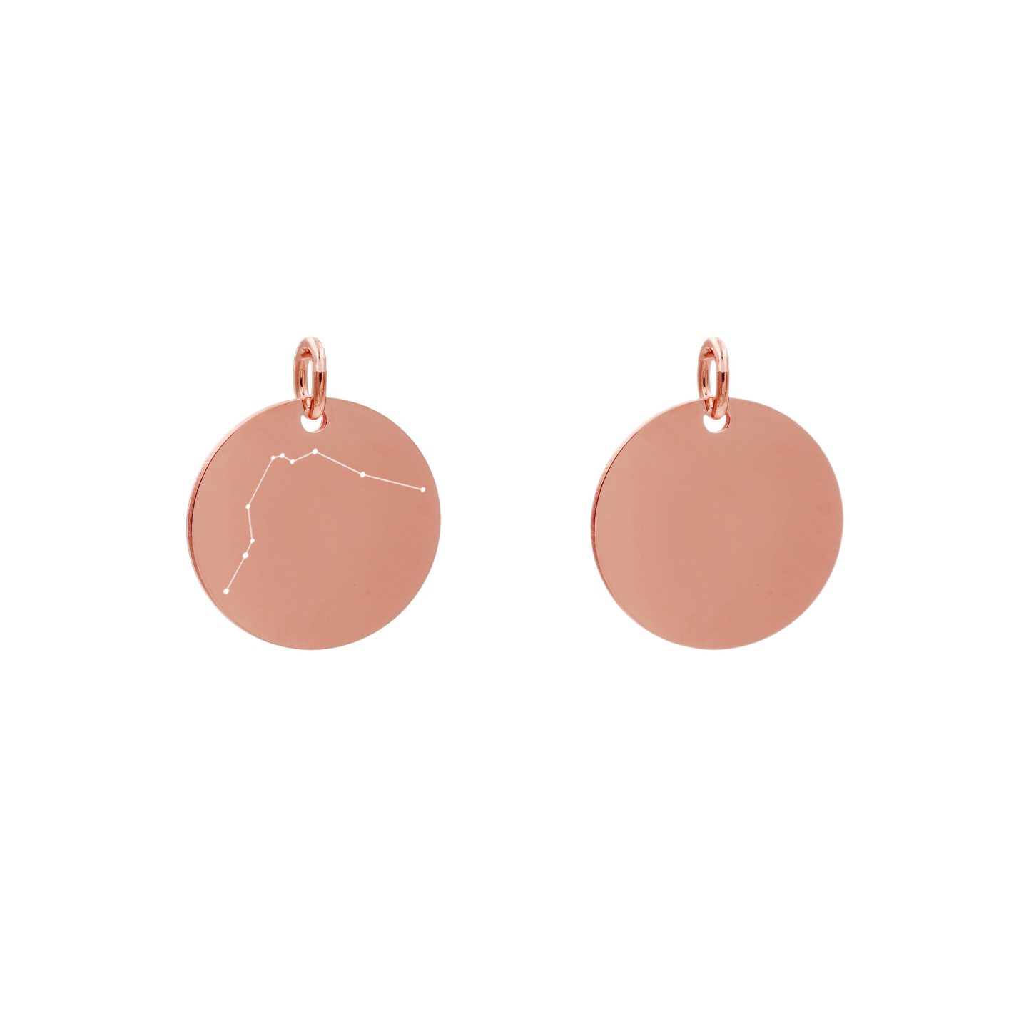 Edelstahlanhänger Rund Roségoldfarbig Anhänger Sternzeichen