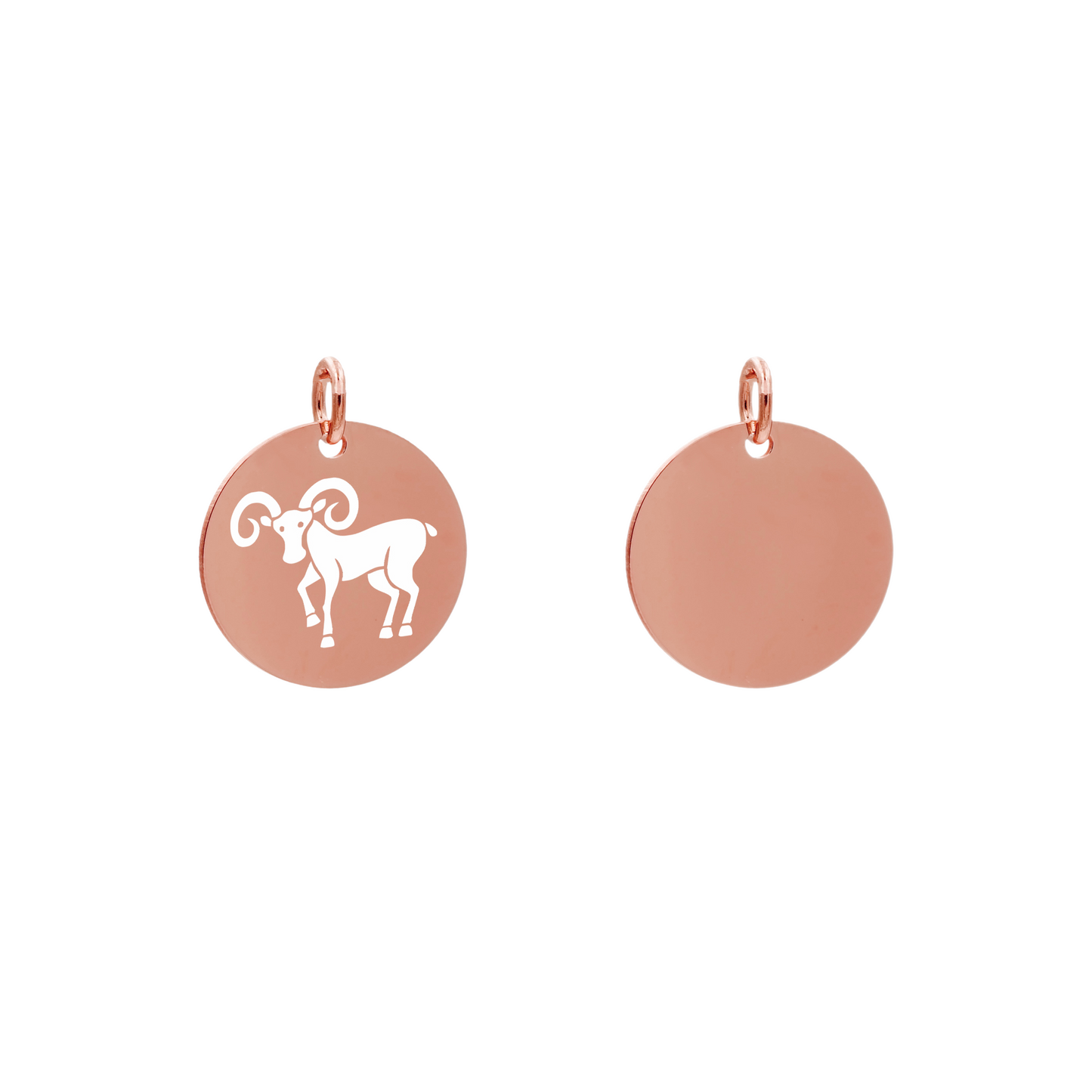 Edelstahlanhänger Rund Roségoldfarbig Anhänger Sternzeichen