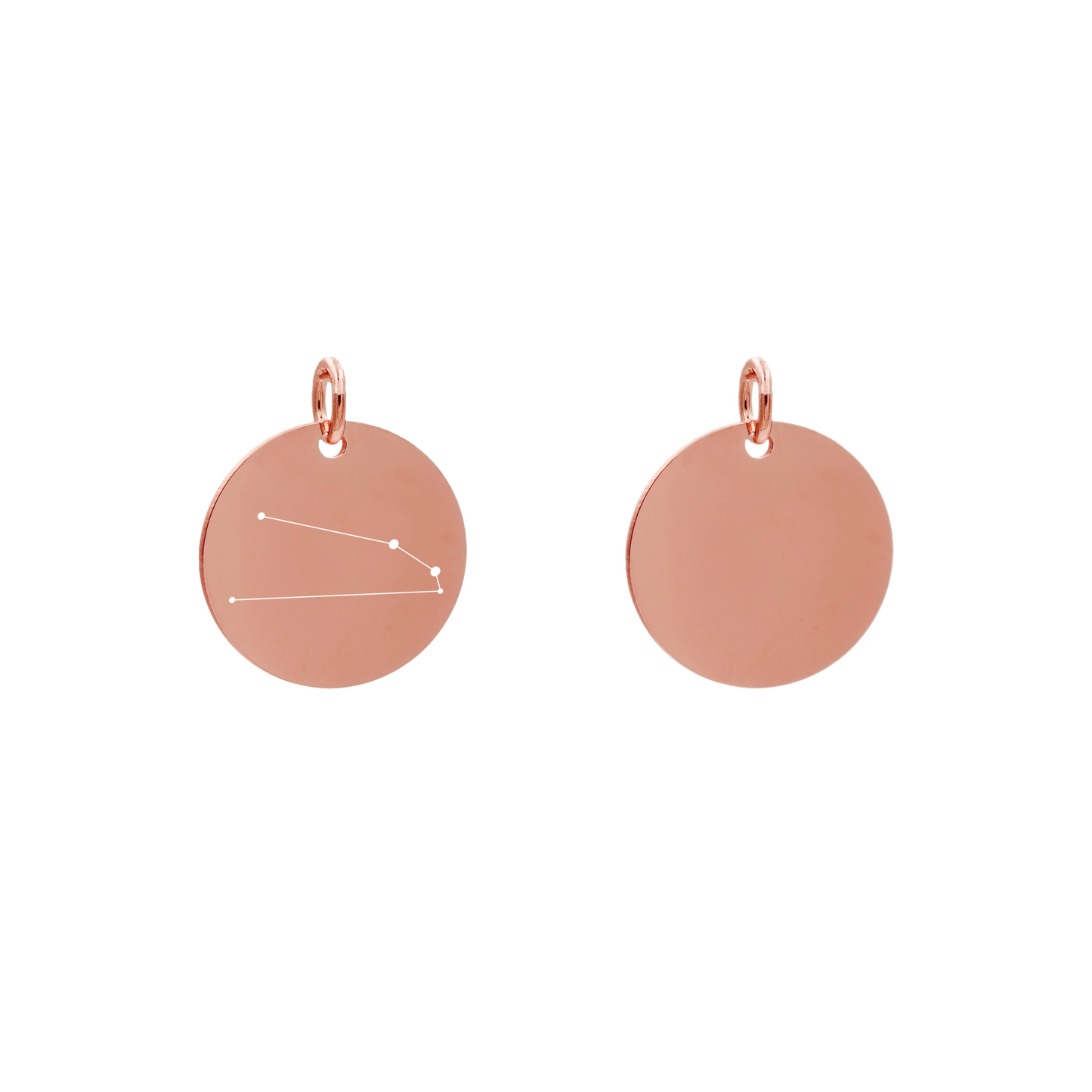 Edelstahlanhänger Rund Roségoldfarbig Anhänger Sternzeichen