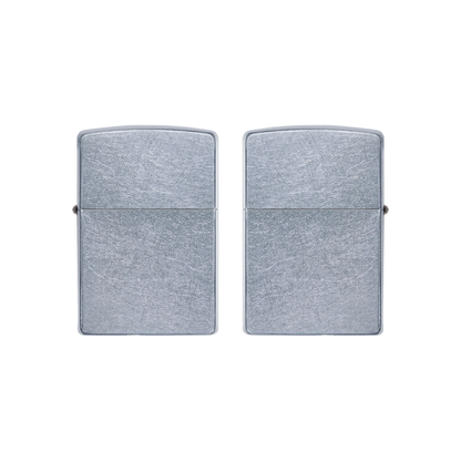 ZIPPO Street Chrom mit Gravur – Original im Used-Look, personalisiert mit Diamantgravur