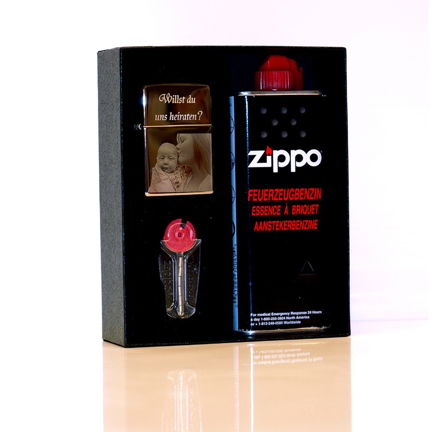 Zippo Chrom poliert Set