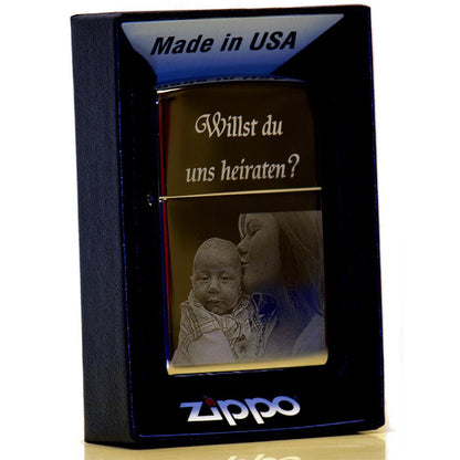 Zippo chrom poliert Set 2