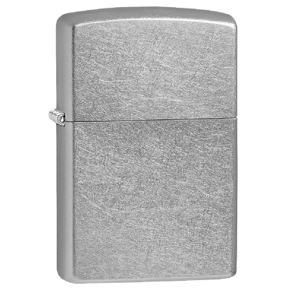 ZIPPO Street Chrom mit Gravur – Original im Used-Look, personalisiert mit Diamantgravur