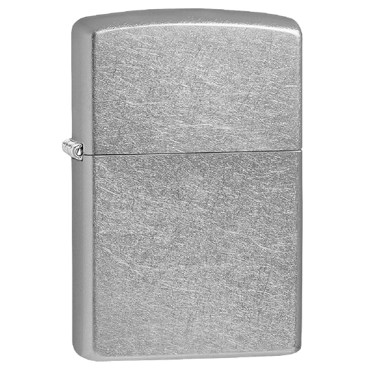 ZIPPO Street Chrom mit Gravur – Original im Used-Look, personalisiert mit Diamantgravur