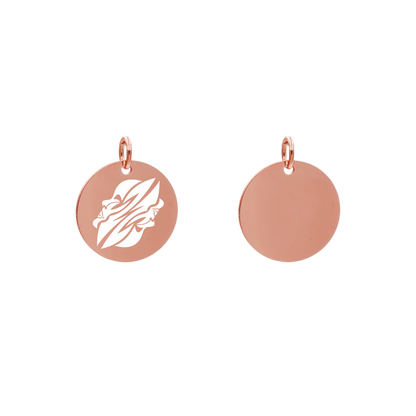 Edelstahlanhänger Rund Roségoldfarbig Anhänger Sternzeichen