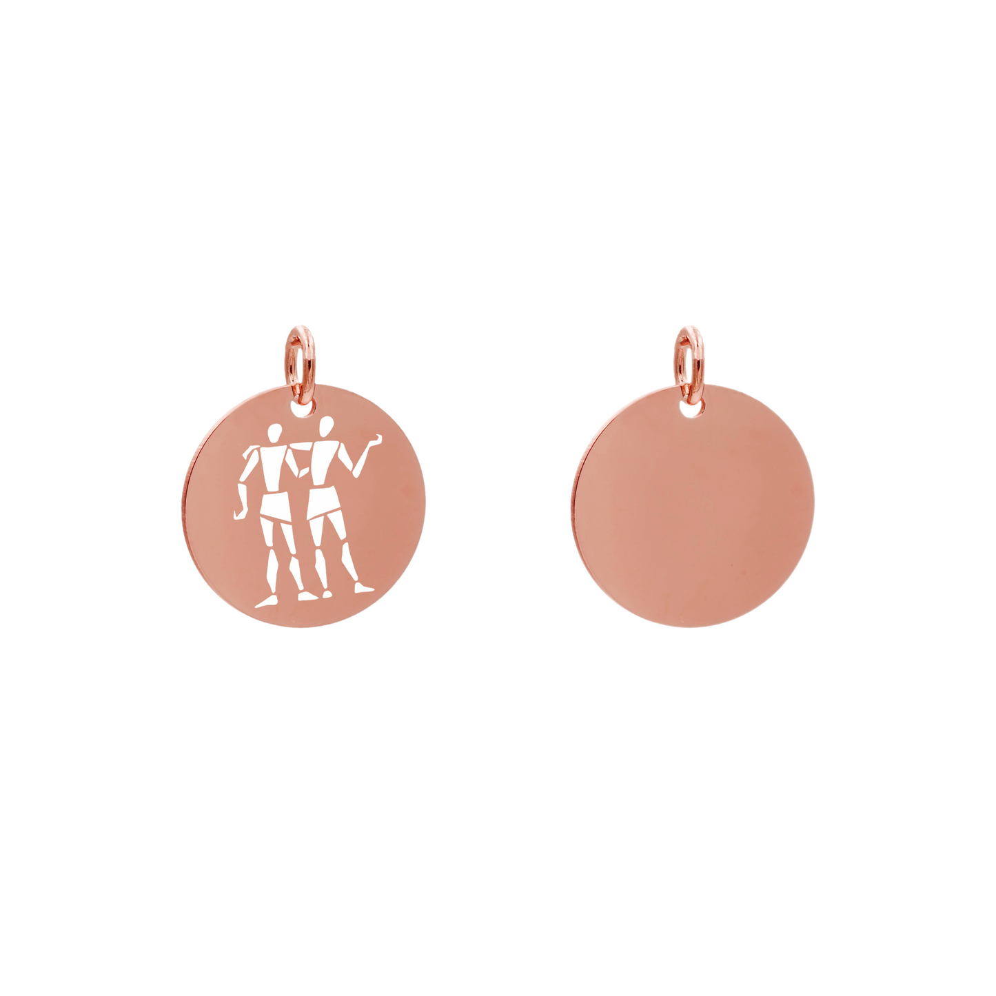 Edelstahlanhänger Rund Roségoldfarbig Anhänger Sternzeichen