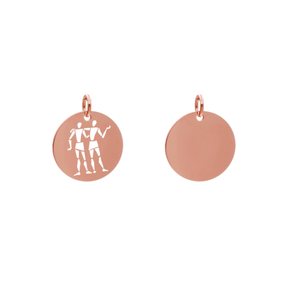 Edelstahlanhänger Rund Roségoldfarbig Anhänger Sternzeichen
