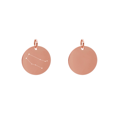 Edelstahlanhänger Rund Roségoldfarbig Anhänger Sternzeichen