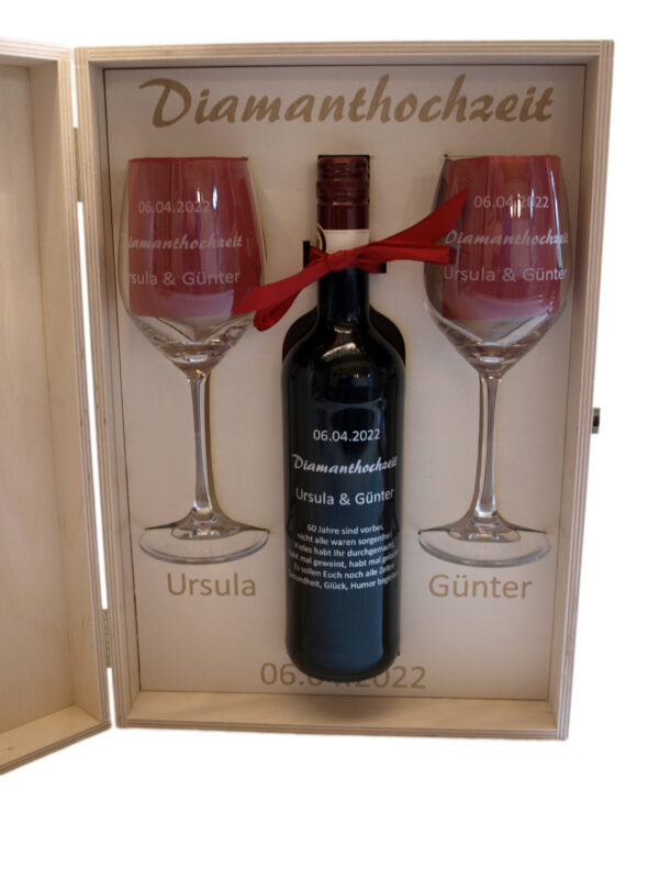 104 Geschenkset Dornfelder Wein Weingläser Ciao Gravur 02